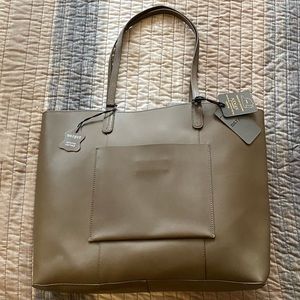 Margot Leather Tote Shoulder Bag NWT